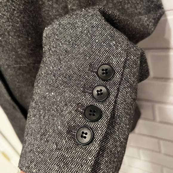 Talbots Vintage Wool Blend Tailored Classic gray Blazer Jacket Size 8 - Picture 5 of 16
